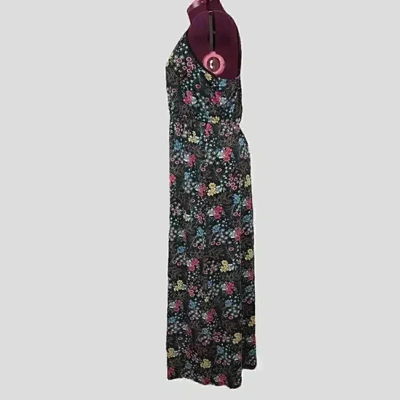 Warehouse One maxi black floral‎ sleeveless dress size 1X - Picture 2 of 8